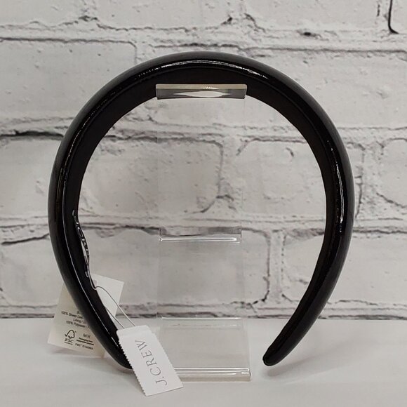 J.CREW OVERSIZED LEATHER HEADBAND PATENT GĹOSSI-PUFF - Picture 5 of 16